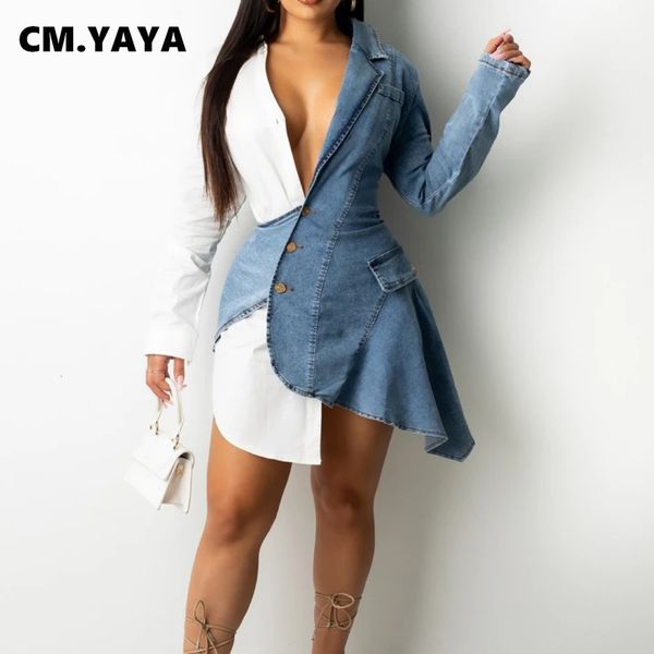 basic casual dresses cm yaya women denim patchwor button up long sleeve a line irregular dress ins autumn winter streetwear elegant 230718, Black;gray
basic casual dresses cm yaya women denim patchwor button up long sleeve a line irregular dress ins autumn winter streetwear elegant 230718, Black;gray