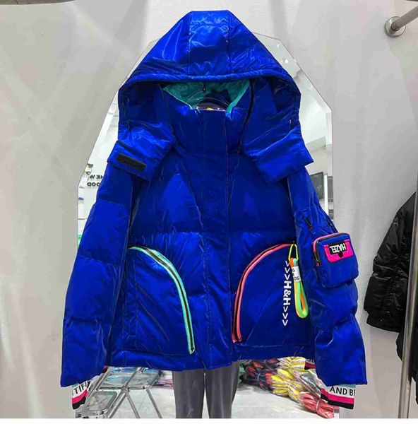 women's down parkas streetwear white duck down coat woman winter glossy loose hooded short down jacket parka feather female warm outwea, Black
women's down parkas streetwear white duck down coat woman winter glossy loose hooded short down jacket parka feather female warm outwea, Black