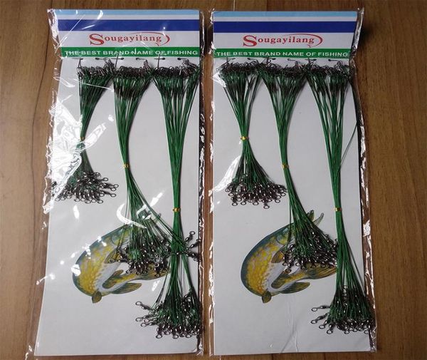 72pcs green stainless steel fishing lure line trace leader wire swivel tackle spinner shark spinning 152130cm8488213
72pcs green stainless steel fishing lure line trace leader wire swivel tackle spinner shark spinning 152130cm8488213