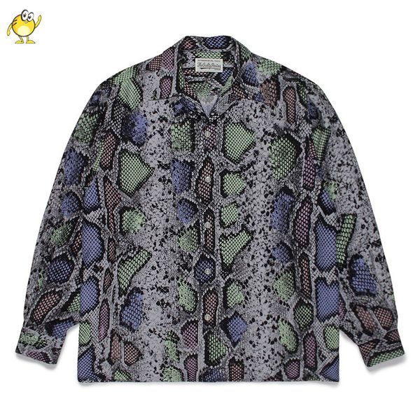 mens casual shirts snake wacko maria long sleeve hawaiian polo button springsummer street clothing 230718, White;black
mens casual shirts snake wacko maria long sleeve hawaiian polo button springsummer street clothing 230718, White;black