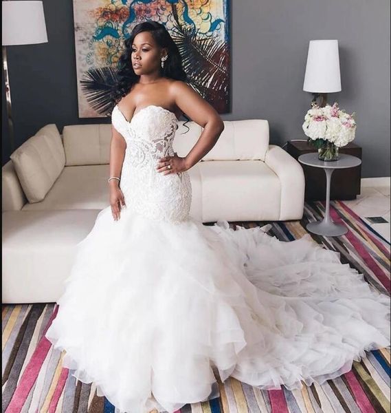 vintage ivory 2021 trumpet mermaid wedding dresses sweetheart lace bodice sweetheart neck lace up plus size bridal gown robe de ma5180101, White
vintage ivory 2021 trumpet mermaid wedding dresses sweetheart lace bodice sweetheart neck lace up plus size bridal gown robe de ma5180101, White