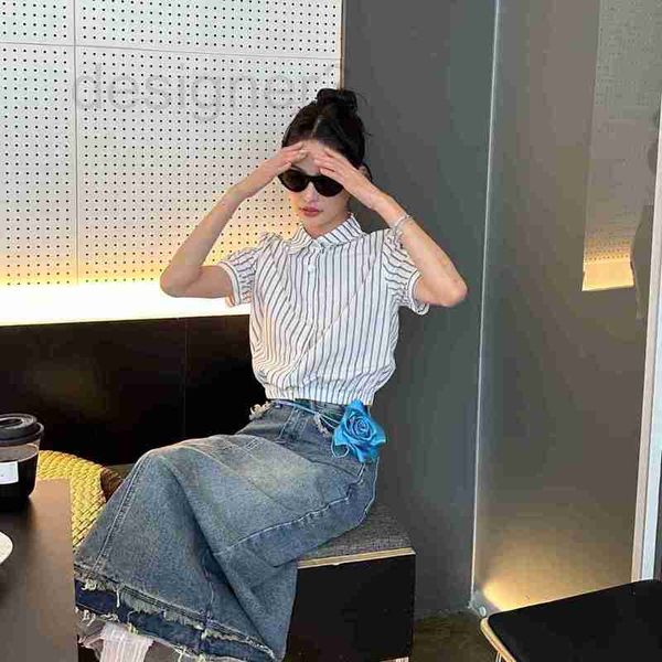 women's blouses & shirts designer embroidery stripe lapel short shirt women's sleeved small reduces age and enhances body shape k9, White
women's blouses & shirts designer embroidery stripe lapel short shirt women's sleeved small reduces age and enhances body shape k9, White
