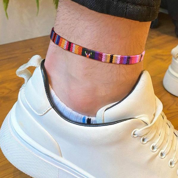 bohemia multicolor handmade woven anklets for women men new rope chain adjustable bracelets fashion beach anklet gifts, Red;blue
bohemia multicolor handmade woven anklets for women men new rope chain adjustable bracelets fashion beach anklet gifts, Red;blue
