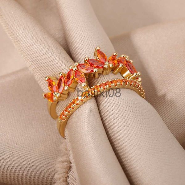 band rings fashion irregular orange zircon open ring women gold color double layer finger rings party jewelry cessories christmas gift j2307, Silver
band rings fashion irregular orange zircon open ring women gold color double layer finger rings party jewelry cessories christmas gift j2307, Silver