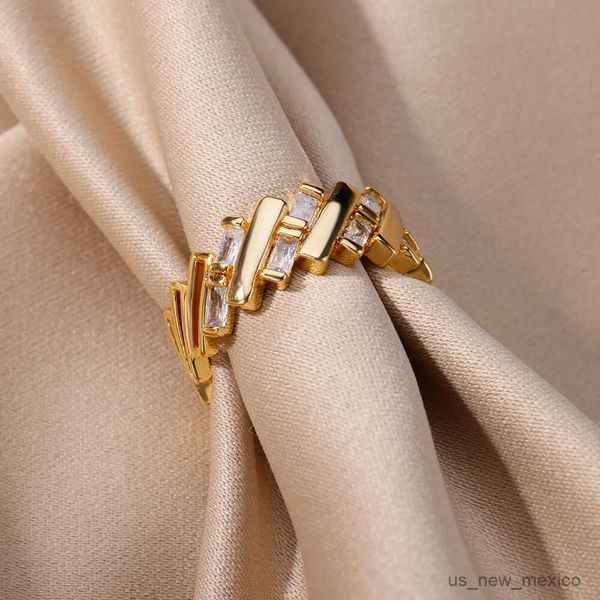 band rings square zircon rings for women gold plated charm stainless steel ring 2023 trend luxury wedding jewelry mujer r230719, Silver
band rings square zircon rings for women gold plated charm stainless steel ring 2023 trend luxury wedding jewelry mujer r230719, Silver