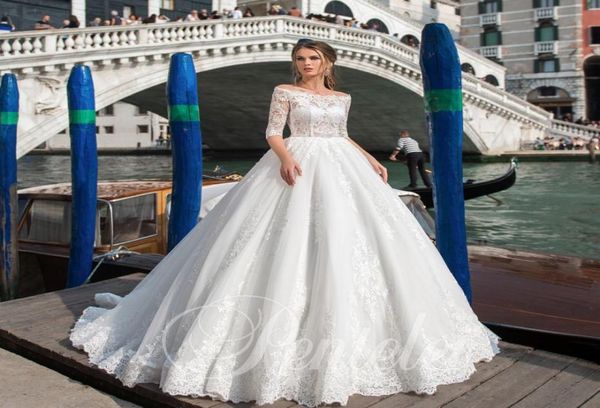 vintage lace ball gown wedding dresses 2019 bateau neckline half sleeves illusion bodice tulle appliques bridal gowns with covered9281777, White
vintage lace ball gown wedding dresses 2019 bateau neckline half sleeves illusion bodice tulle appliques bridal gowns with covered9281777, White