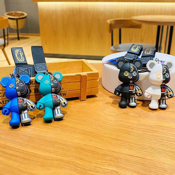key rings pvc robot mechanical bear keychain leather key chain for men car key women handbag pendant fashion punk half skull body keyring l2, Slivery;golden
key rings pvc robot mechanical bear keychain leather key chain for men car key women handbag pendant fashion punk half skull body keyring l2, Slivery;golden