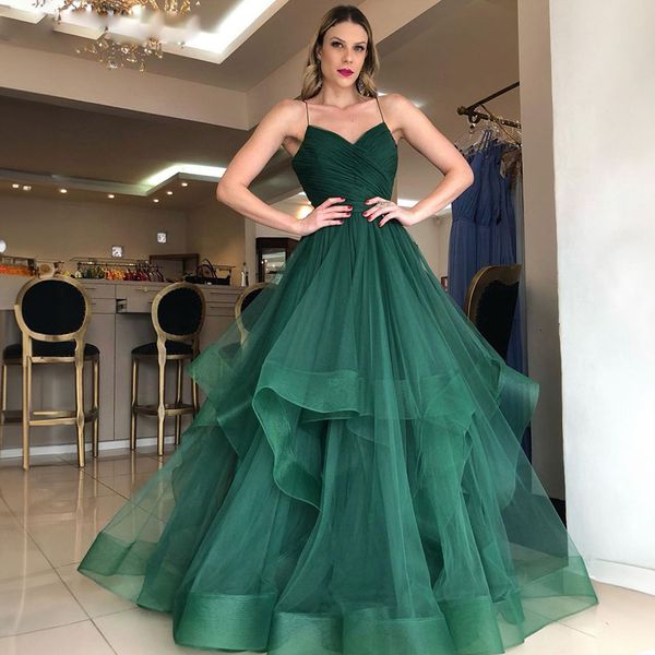 sweety dark green ruffles prom dresses spaghetti strap pleat tiere vestidos de soiree backless with bow tie layered skirt receiption party d, Black
sweety dark green ruffles prom dresses spaghetti strap pleat tiere vestidos de soiree backless with bow tie layered skirt receiption party d, Black