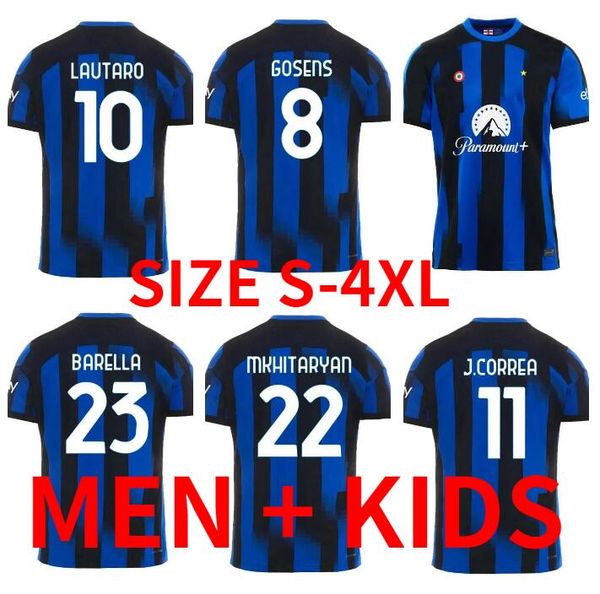 2023 2024 inters milan lautaro lukaku soccer jerseys barella milan j. correa 23 24 football shirt calhanoglu gagliardini men kids kit unifor, Black;yellow
2023 2024 inters milan lautaro lukaku soccer jerseys barella milan j. correa 23 24 football shirt calhanoglu gagliardini men kids kit unifor, Black;yellow