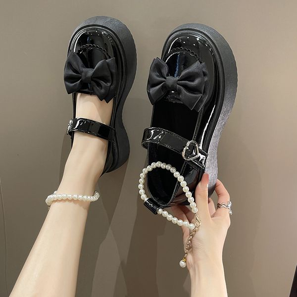 dress shoes bow knot small leather shoes women's soft bottom one hundred matching skirt mary jane shoes pearl one word buckle shoes 230, Black
dress shoes bow knot small leather shoes women's soft bottom one hundred matching skirt mary jane shoes pearl one word buckle shoes 230, Black