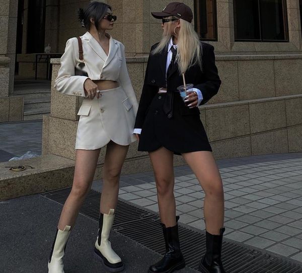 work drs womengaga autumn europe short notched jacket fashion coat + a-line mini skirts two-piece suit set korean women ud221108622, White;black
work drs womengaga autumn europe short notched jacket fashion coat + a-line mini skirts two-piece suit set korean women ud221108622, White;black