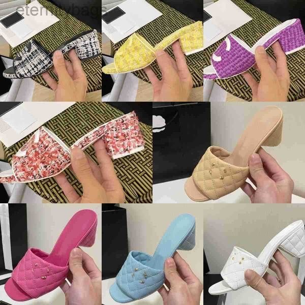 channel high c chunk heel tweed charged sandals summer women slippers quilted leather mid heels slides lady party wedding shoes beach mules, Black
channel high c chunk heel tweed charged sandals summer women slippers quilted leather mid heels slides lady party wedding shoes beach mules, Black