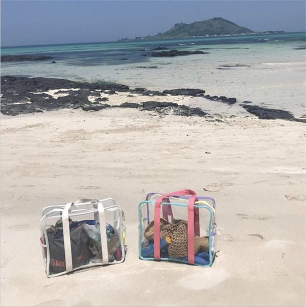 evening bags ins korea transparent macaron colorful large capacity bag casual beach swimwear handbag niche design women's handbag 23071
evening bags ins korea transparent macaron colorful large capacity bag casual beach swimwear handbag niche design women's handbag 23071
