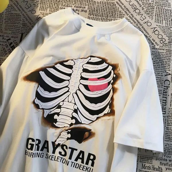 women s t shirt 2023 summer stereo bone print tee y2k street retro hip hop t shirts couple plus size loose harajuku style 230719, White
women s t shirt 2023 summer stereo bone print tee y2k street retro hip hop t shirts couple plus size loose harajuku style 230719, White