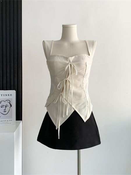 camisoles tanks vintage lace patchwork tie up design women camisole 2023 fashion white bow tank girls asymmetrical vest clubwear 230719, Black;white
camisoles tanks vintage lace patchwork tie up design women camisole 2023 fashion white bow tank girls asymmetrical vest clubwear 230719, Black;white
