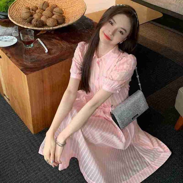 urban dresses designer 23 summer new vertical stripe print letter women's polo bubble short sleeve dress pink sweet 90gp, White;black
urban dresses designer 23 summer new vertical stripe print letter women's polo bubble short sleeve dress pink sweet 90gp, White;black