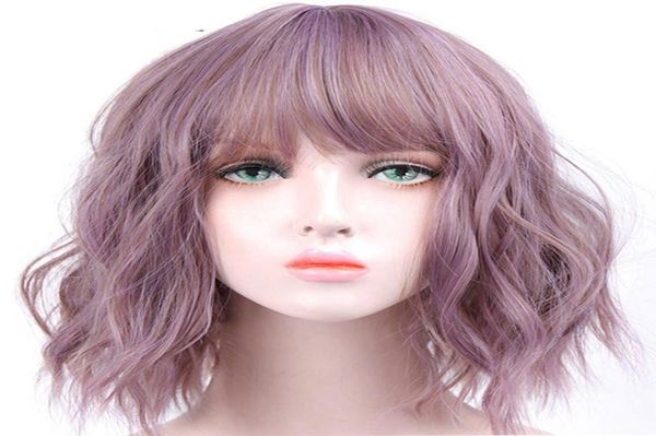 wondero short wavy wige for black women african american synthetic bulk hair purple wigy with bangs heat resistant cosplay wig7455668
wondero short wavy wige for black women african american synthetic bulk hair purple wigy with bangs heat resistant cosplay wig7455668