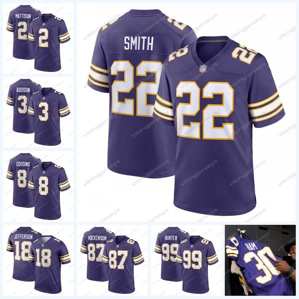vikings classic jersey 22 harrison smith 2 alexander mattison 8 kirk cousins 18 justin jefferson 87 hockenson 99 danielle hunter 3 addison 1, Black
vikings classic jersey 22 harrison smith 2 alexander mattison 8 kirk cousins 18 justin jefferson 87 hockenson 99 danielle hunter 3 addison 1, Black
