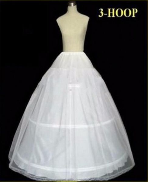 

in stock petticoats wedding ball gown ball 3 hoop bone full crinoline for dress skirt accessories slip1013310, White