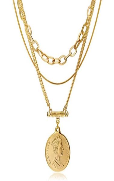 layered choker necklace gold plated coin pendant multilayer disc chunky paperclip link chain layering chains8765803, Silver
layered choker necklace gold plated coin pendant multilayer disc chunky paperclip link chain layering chains8765803, Silver