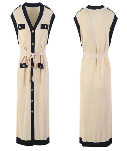 619 2021 milan runway dress spring summer dress v neck kint sleeveless brand same style empire womens dress fashion y9082965, Black
619 2021 milan runway dress spring summer dress v neck kint sleeveless brand same style empire womens dress fashion y9082965, Black