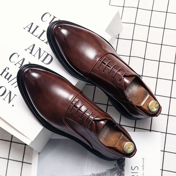 dress shoes business formal leather shoes men's casual with suit low solid wedding shoes color fashion oxford shoes pointed office shoe, Black
dress shoes business formal leather shoes men's casual with suit low solid wedding shoes color fashion oxford shoes pointed office shoe, Black