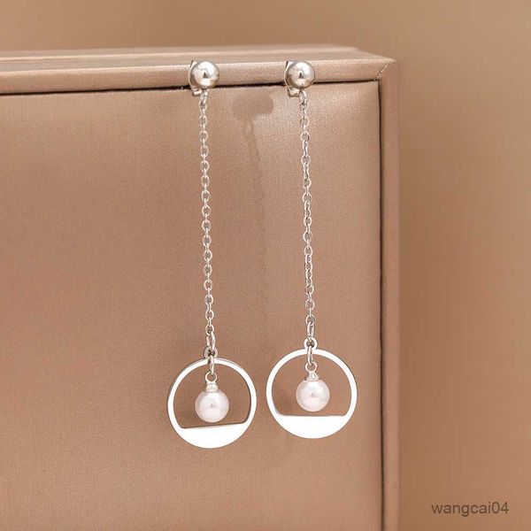 charm stainless steel earrings simple round imitation pearl tassel chain bell pendant korean fashion dangle earrings for women jewelry r2307, Golden
charm stainless steel earrings simple round imitation pearl tassel chain bell pendant korean fashion dangle earrings for women jewelry r2307, Golden