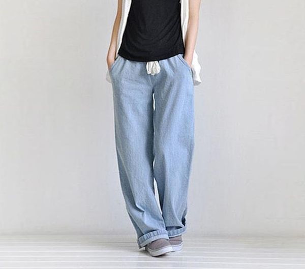 fashion womens loose high waist wide jeans pants woman casual elastic waist wide leg jeans lady cotton denim drawstring7548888, Blue
fashion womens loose high waist wide jeans pants woman casual elastic waist wide leg jeans lady cotton denim drawstring7548888, Blue