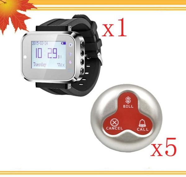 wireless waiter calling bell system with strong signal 1 watch pager and 5 3keys call button8644451
wireless waiter calling bell system with strong signal 1 watch pager and 5 3keys call button8644451