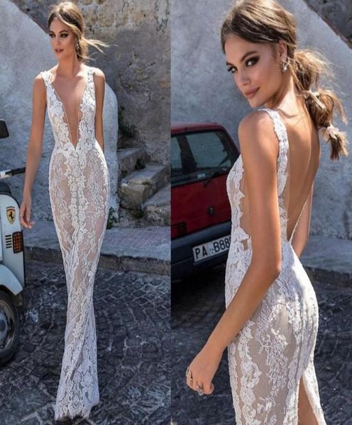 berta lace wedding dresses backless v neckline illusion bodice floor length open back split wedding gowns 39122190825, White
berta lace wedding dresses backless v neckline illusion bodice floor length open back split wedding gowns 39122190825, White