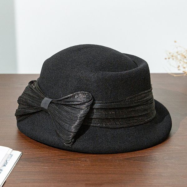 new 23 autumn winter wool felt hat women's solid color elegant bowler hat winter warm hat bow hat lady's hat, Blue;gray
new 23 autumn winter wool felt hat women's solid color elegant bowler hat winter warm hat bow hat lady's hat, Blue;gray