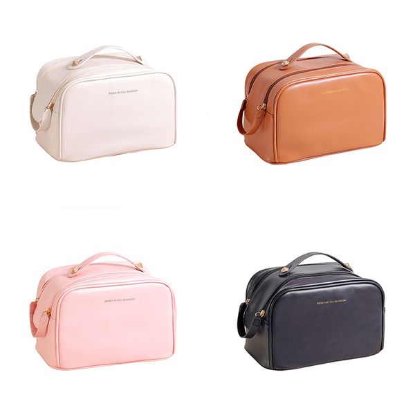 2pcs/set leather cosmetic bag women large travel storage bag double zipper black toiletry bags designer makeup bag
2pcs/set leather cosmetic bag women large travel storage bag double zipper black toiletry bags designer makeup bag