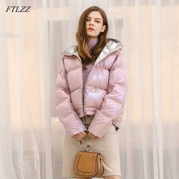 women's down parkas ftlzz winter jacket women silver golden duck down coat waterproof zipper outerwear lady loose hooded down parkas sh, Black
women's down parkas ftlzz winter jacket women silver golden duck down coat waterproof zipper outerwear lady loose hooded down parkas sh, Black