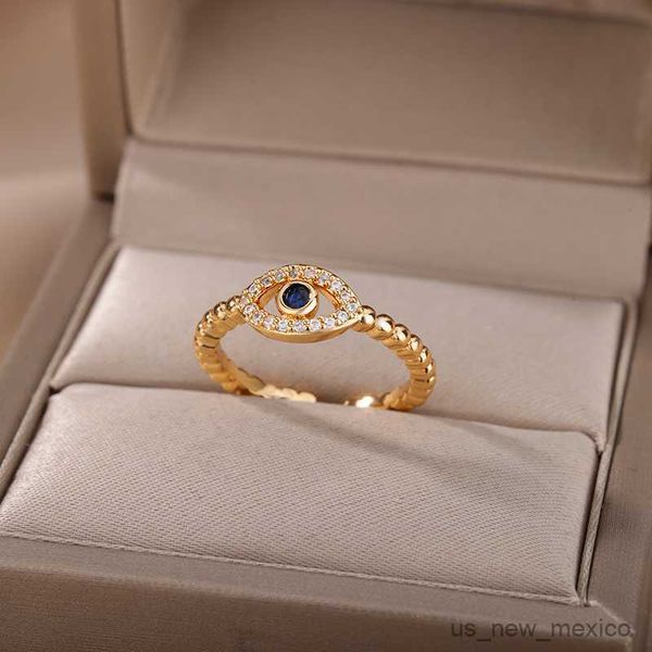 band rings blue zircon evil eye rings for women style open stainless steel lucky finger ring wedding couple jewelry mujer r230719, Silver
band rings blue zircon evil eye rings for women style open stainless steel lucky finger ring wedding couple jewelry mujer r230719, Silver