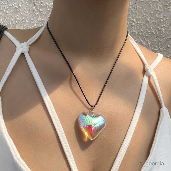 pendant necklaces black leather braid wax cord short chain necklace for women simple love heart pendant choker jewelry accessories r230719, Silver
pendant necklaces black leather braid wax cord short chain necklace for women simple love heart pendant choker jewelry accessories r230719, Silver