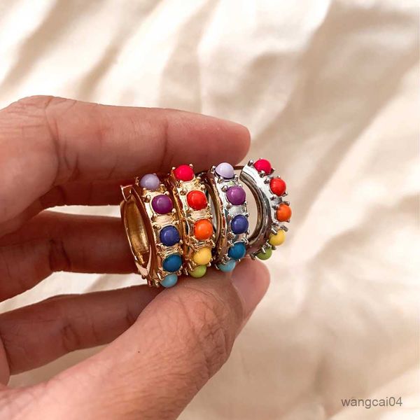 charm 1pcs new fashion multicolor bead hoop earrings women fashion elegant round gold plated shape earrings boho party jewelry r230719, Golden
charm 1pcs new fashion multicolor bead hoop earrings women fashion elegant round gold plated shape earrings boho party jewelry r230719, Golden