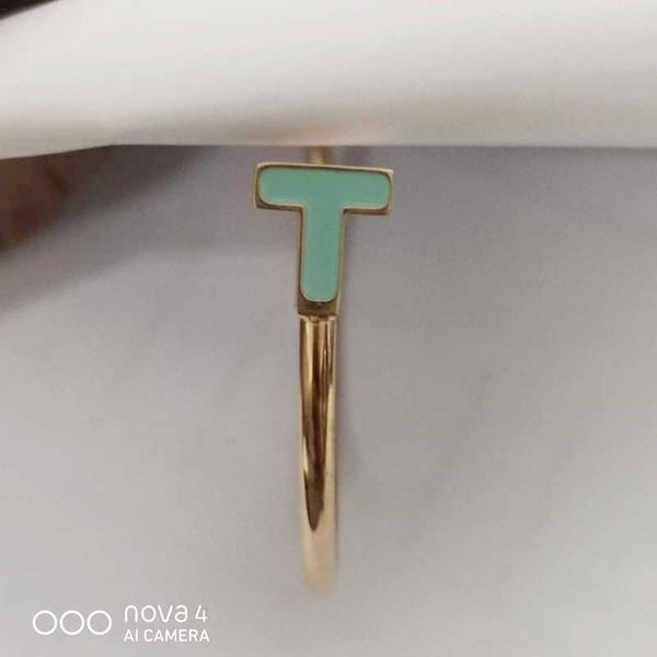 high-quality fashion versatile titanium steel double t enamel women's bracelet tiffay personalized stainless letter non fading, Golden;silver 
high-quality fashion versatile titanium steel double t enamel women's bracelet tiffay personalized stainless letter non fading, Golden;silver