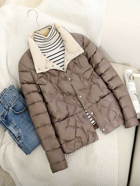 women's down parkas autumn winter lightweight down jacket women long sleeve single-breasted white duck down coat fashion female short p, Black
women's down parkas autumn winter lightweight down jacket women long sleeve single-breasted white duck down coat fashion female short p, Black