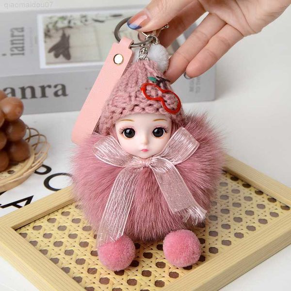 key rings fashion cute big eyed doll pompom keychain real fur pendant for women bag car key ring phone fine jewelry accessories gift l230719, Slivery;golden
key rings fashion cute big eyed doll pompom keychain real fur pendant for women bag car key ring phone fine jewelry accessories gift l230719, Slivery;golden