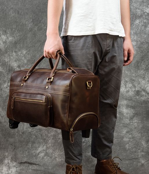 duffel bags sbirds genuine leather hand laugage travel bag with wheels men women travel bag rolling duffle bags with rollers handbags 230719
duffel bags sbirds genuine leather hand laugage travel bag with wheels men women travel bag rolling duffle bags with rollers handbags 230719