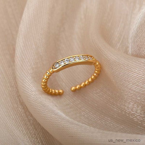 band rings vintage punk zircon round rings for stainless steel gold color open crystal ring wedding couple jewerly mujer r230719, Silver
band rings vintage punk zircon round rings for stainless steel gold color open crystal ring wedding couple jewerly mujer r230719, Silver