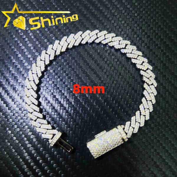 selling pass diamond tester 925 sterling silver hip hop 8mm 2 row design iced out vvs moissanite diamond cuban link bracelet
selling pass diamond tester 925 sterling silver hip hop 8mm 2 row design iced out vvs moissanite diamond cuban link bracelet