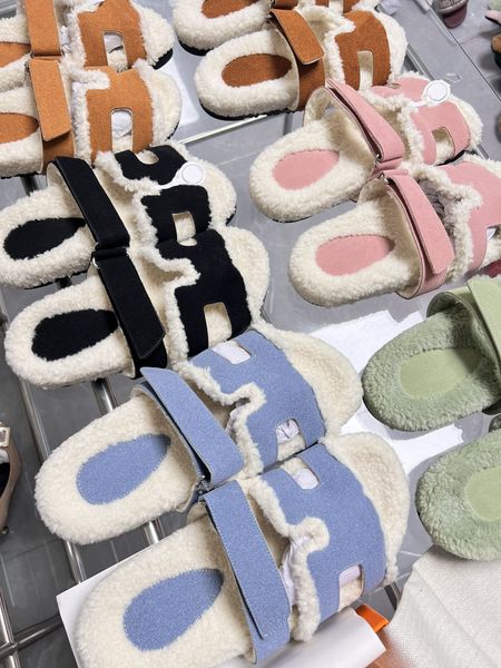 designer chypre h sandals wool slippers lambskin plush fur furry women men scuffs terry fluffy fuzzy mules loafers orange slides rubber sole, Black
designer chypre h sandals wool slippers lambskin plush fur furry women men scuffs terry fluffy fuzzy mules loafers orange slides rubber sole, Black