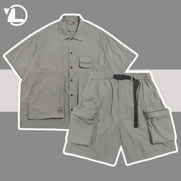 mens tracksuits summer quick drying set japanese multi pocket solid color shirtcargo shorts fashion half sleeve loose two piece 230718, Gray
mens tracksuits summer quick drying set japanese multi pocket solid color shirtcargo shorts fashion half sleeve loose two piece 230718, Gray