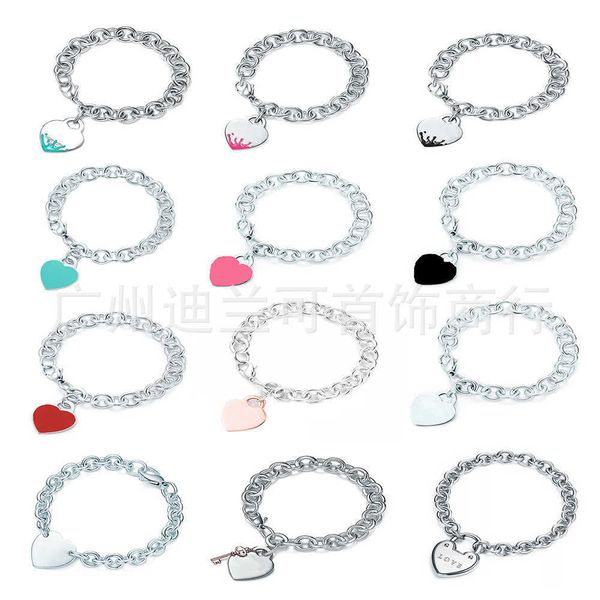 eller tiffay s925 silver v gold simple fashion cool classic love brand to thick bracelet straight, Black
eller tiffay s925 silver v gold simple fashion cool classic love brand to thick bracelet straight, Black