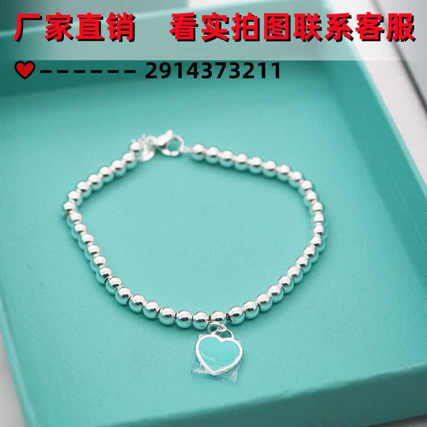 internet celebrity tiffay love bracelet s925 round bead buddha pearl enamel dropping glue peach heart blue pink red, Black
internet celebrity tiffay love bracelet s925 round bead buddha pearl enamel dropping glue peach heart blue pink red, Black