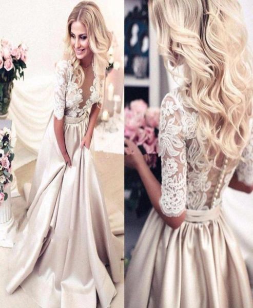 new vintage long prom dresses half sleeves satin prom dresses lace beaded vneck evening party dresses elegant prom gowns8570964, Black
new vintage long prom dresses half sleeves satin prom dresses lace beaded vneck evening party dresses elegant prom gowns8570964, Black