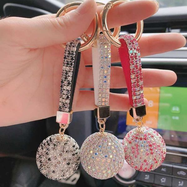 key rings elegant rhinestone round ball keychain full rhinestone leather strass lanyard bag charms pendant car keyring holder jewelry gift l, Slivery;golden
key rings elegant rhinestone round ball keychain full rhinestone leather strass lanyard bag charms pendant car keyring holder jewelry gift l, Slivery;golden