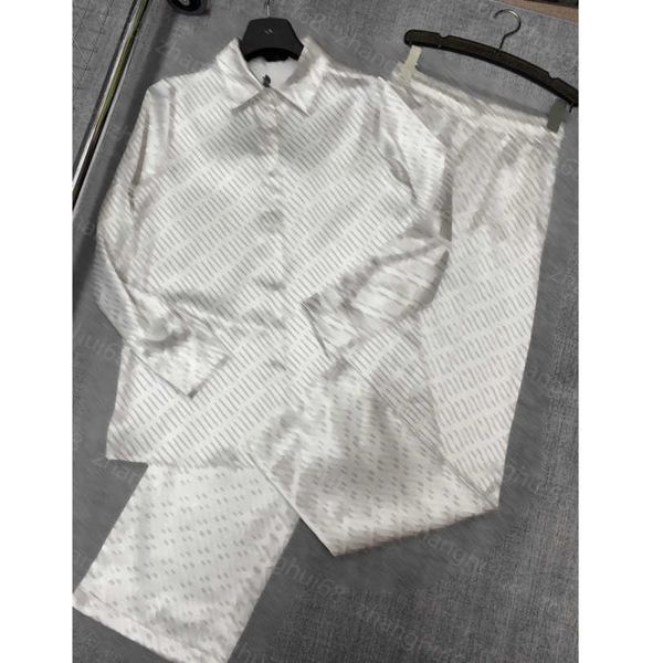 23ss womens designer clothing casual suit women pants sets new ladies full double f print long sleeve shirt with lapel elastic waist pants s, White
23ss womens designer clothing casual suit women pants sets new ladies full double f print long sleeve shirt with lapel elastic waist pants s, White