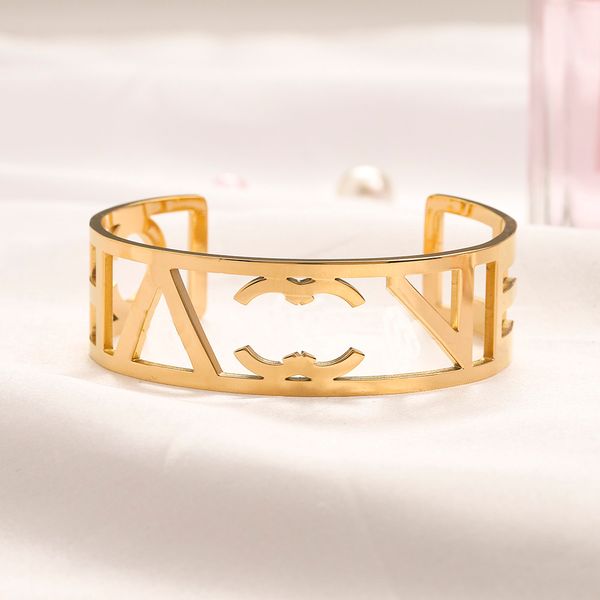 fashion style bracelets women bangle designer letter jewelry 18k gold plated stainless steel wedding lovers gift bangles wholesale classic s, Black
fashion style bracelets women bangle designer letter jewelry 18k gold plated stainless steel wedding lovers gift bangles wholesale classic s, Black